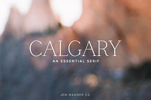 UPDATE: Calgary An Essential Serif