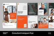 Orange Consultant Company Instagram, a Social Media Template by Neermana (Thumbnail 1 of 4)