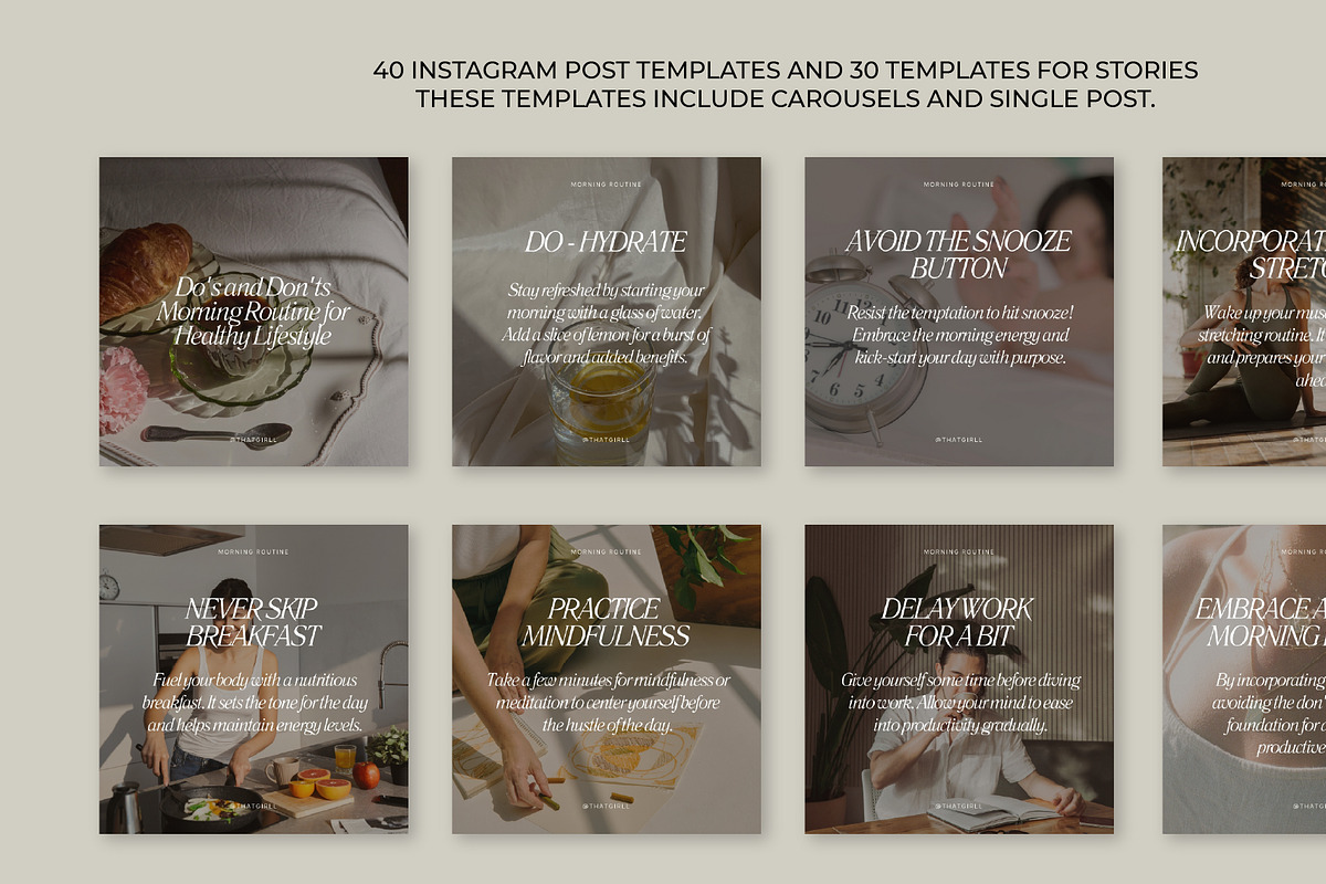 Health & Wellness Instagram Template, a Social Media Template by Design By Hira (Photo 5 of 6)