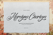 Marelyna Charleya Callighraphy, a Script Font by Denustudios (Thumbnail 1 of 12)