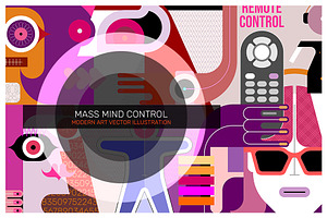 Mass Mind Control Vector Artwork