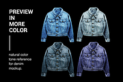 premium denim jacket mockup, a Shirt Mockup by yalanois (Thumbnail 4 of 7)