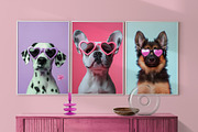 Funky Dogs in Sunglasses Poster Pack, an Illustration by HabitusDesigns (Thumbnail 4 of 9)