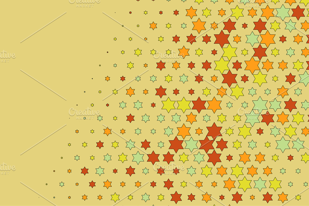 Colorful Stars Pattern Background, a Pattern Graphic by shahsoft