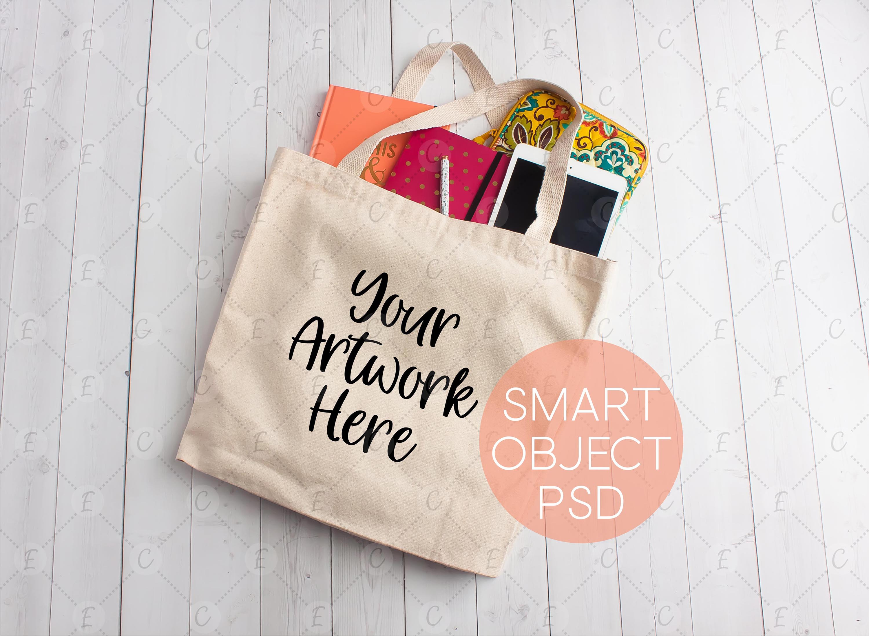 Canvas Tote Bag Mockup 5243 by Coral  Elm Studio  Creative Market