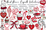 hand drawn Coquette Valentine's Clip, an Illustration by Sublimation Artist (Thumbnail 1 of 6)