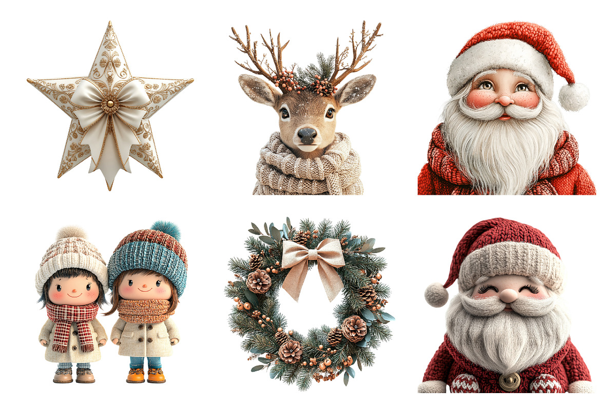 Cozy Watercolor Christmas Clipart, a Work Illustration by SinaCreation (Photo 2 of 6)