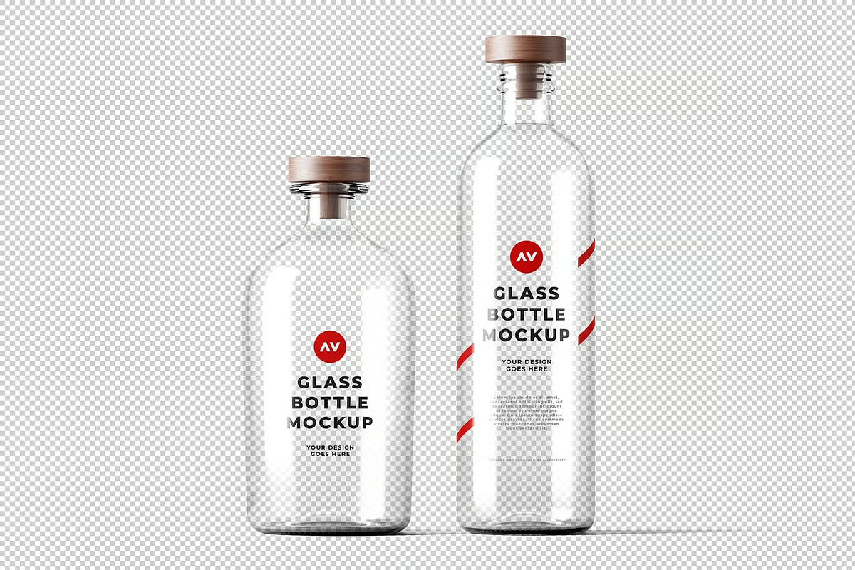 Glass Bottle Mockup, a Product Mockup by zpackcreative (Photo 2 of 5)