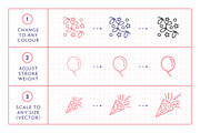 Party Line Icons, an Outline Icon by Made by Made (Thumbnail 3 of 6)