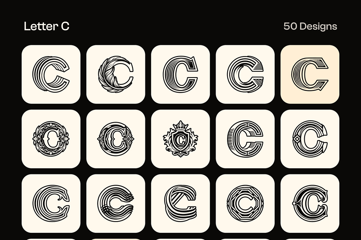 1400 Alphabet Letters Logo, a Solid Icon by Creative Stall (Photo 10 of 34)