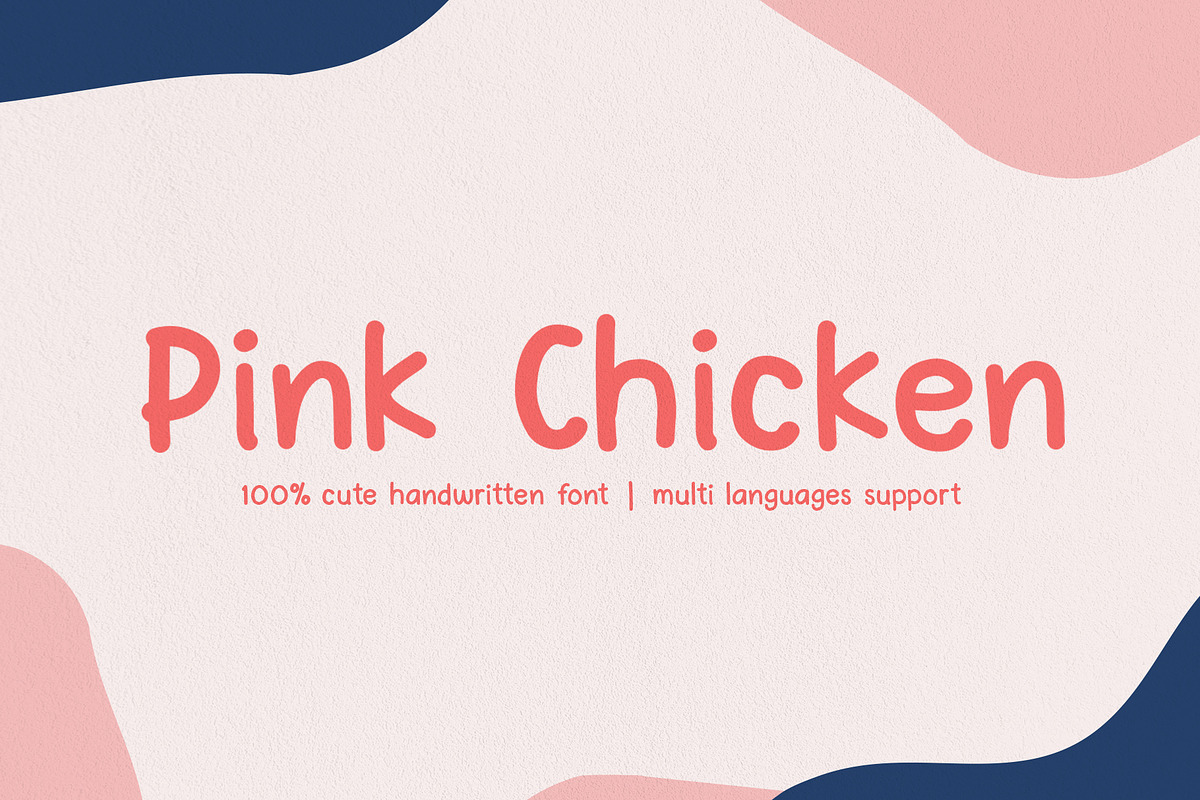 Pink Chicken Font, a Sans Serif Font by Scratch Design