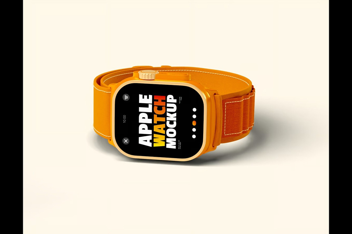Apple Watch Mockup, a Wearable Device Mockup by Se٧enStudio (Photo 6 of 6)