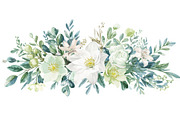 Soft White Floral Bundle, an Illustration by balal (Thumbnail 2 of 10)