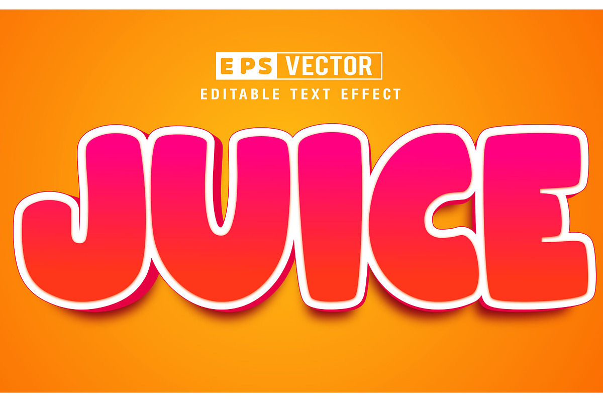 Juice Vector 3d Editable Text Effect, a Layer Style Add-On by TrueVector