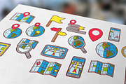 Geolocation Color Line Icons, an Icon by doghead (Thumbnail 2 of 3)