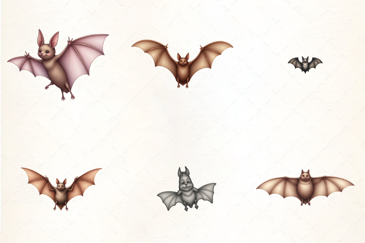 Flying Bat Pattern Clipart, an Illustration by CrexoraLab (Photo 3 of 5)