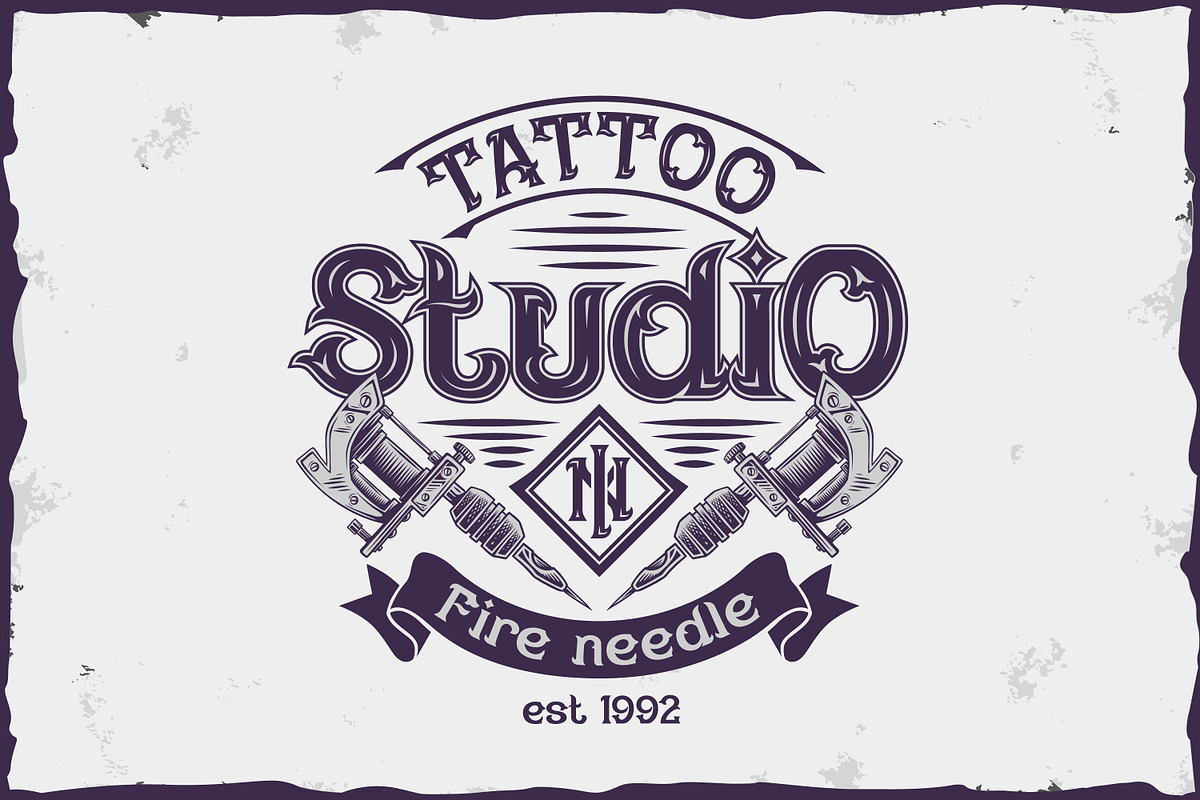 Fire needle -tattoo salon label font, a Symbol Font by Fractal fonts & graphics (Photo 8 of 9)