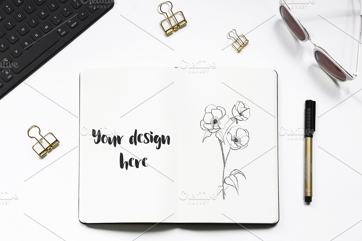 Sketchbook Mockups, a Print Template by Ale Estrada (Photo 4 of 6)