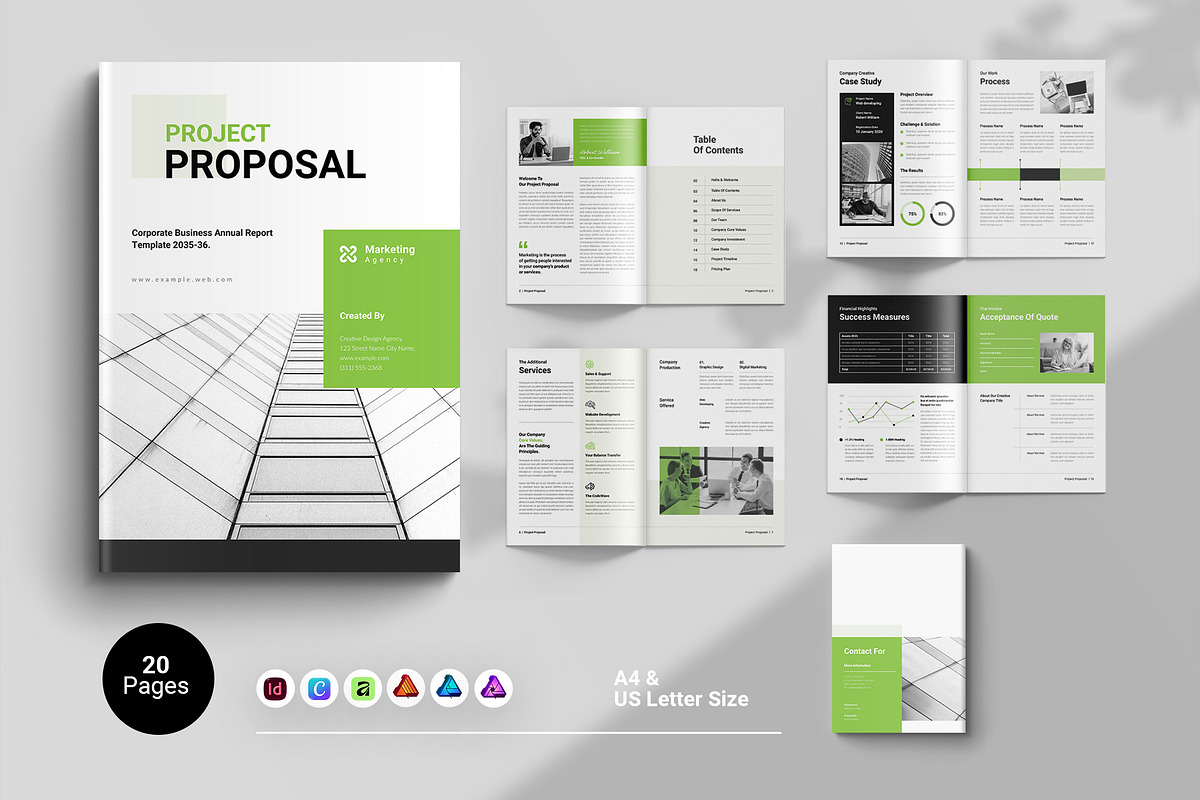 Proposal Template | InDesign + Canva, a Brochure Template by Spark_Creative (Photo 1 of 14)