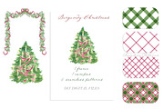 Christmas Burgundy Watercolor DIY, a Graphic by LABFcreations (Thumbnail 2 of 4)
