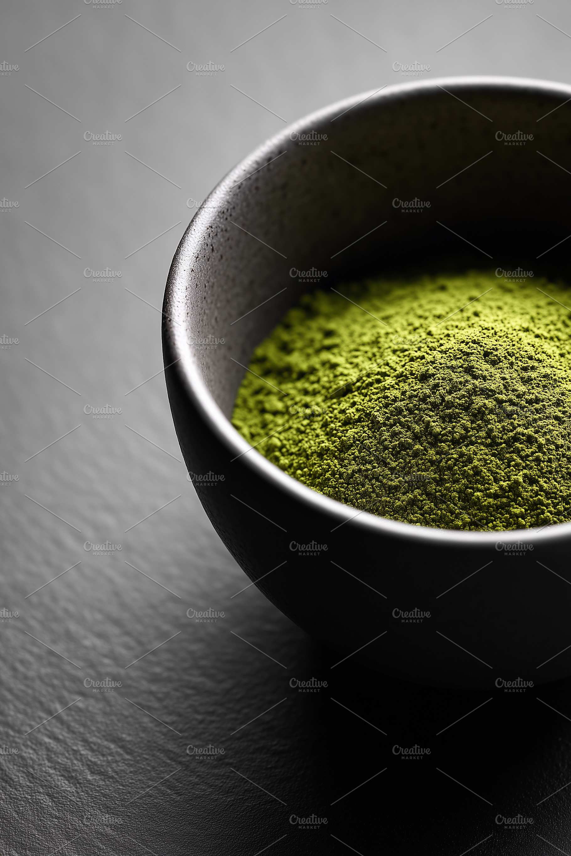 Bowl filled with green matcha, a Food & Drink Photo by MistyDay