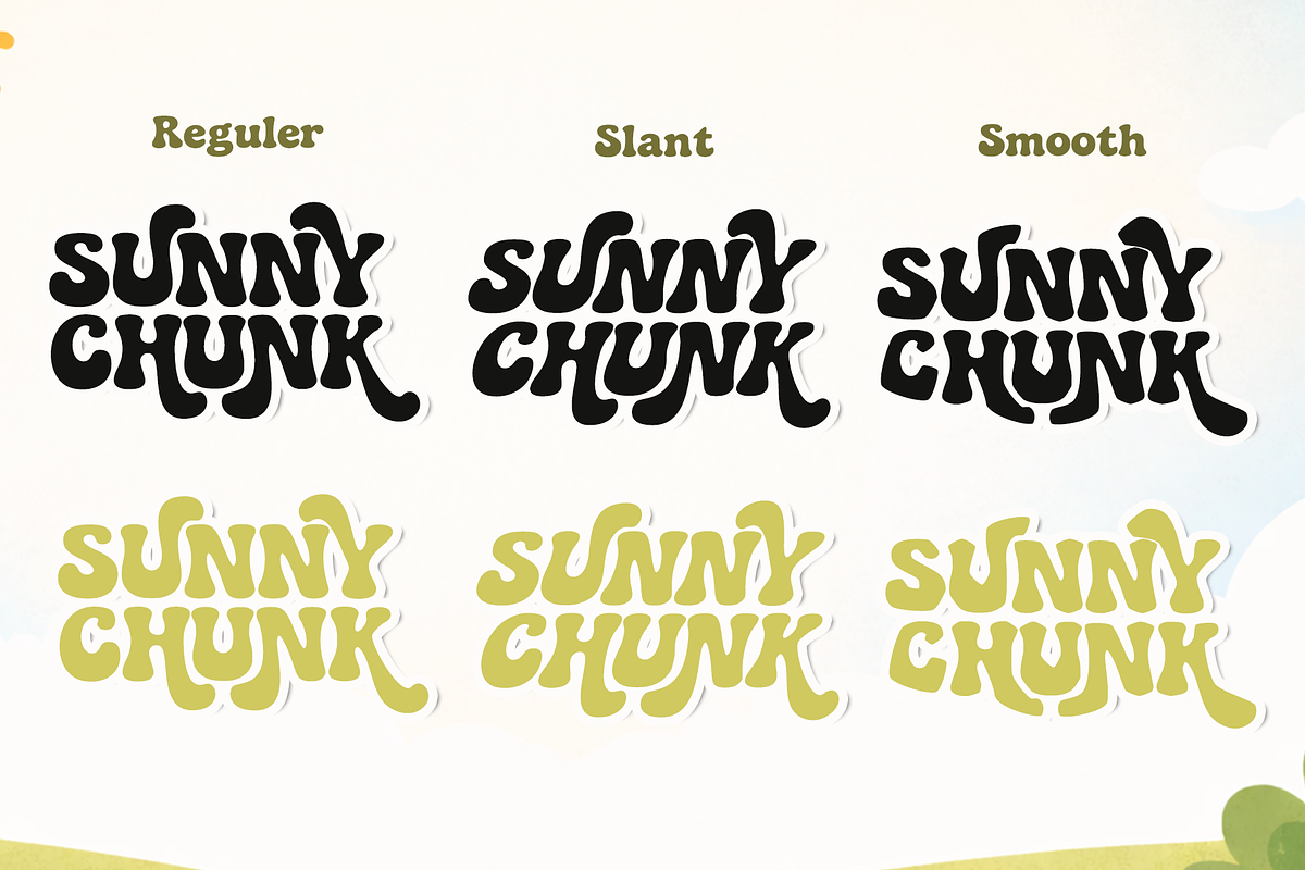 Sunny Chunk, a Handwritten Font by cocodesign (Photo 7 of 8)