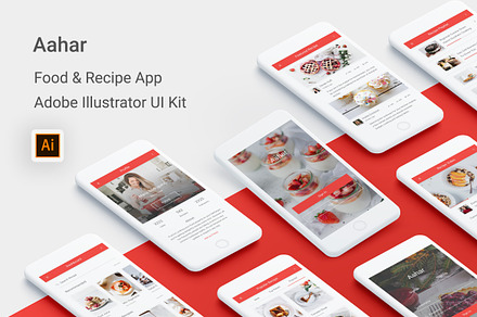 Aahar - Food & Recipe UI Kit (AI), an UI Kit Template by themelove