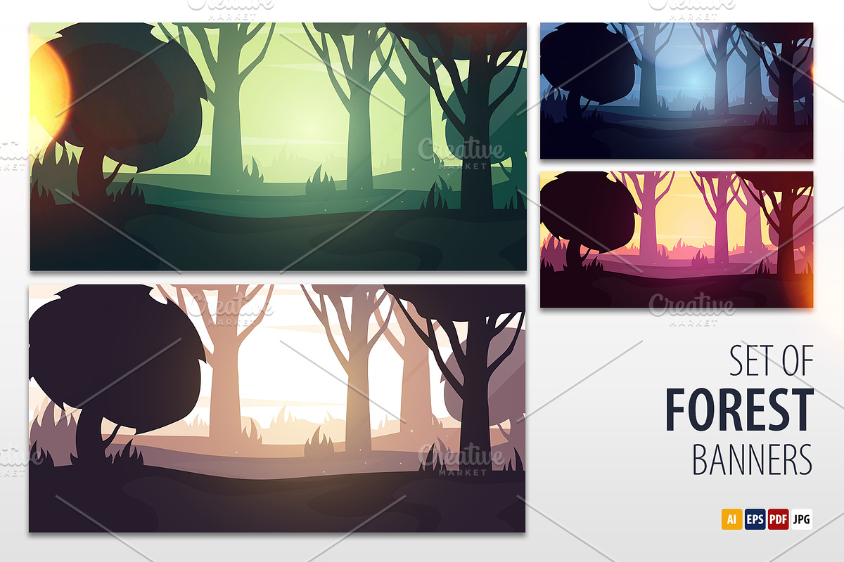 Forest banners, an Illustration by Leo Edition (Photo 1 of 5)