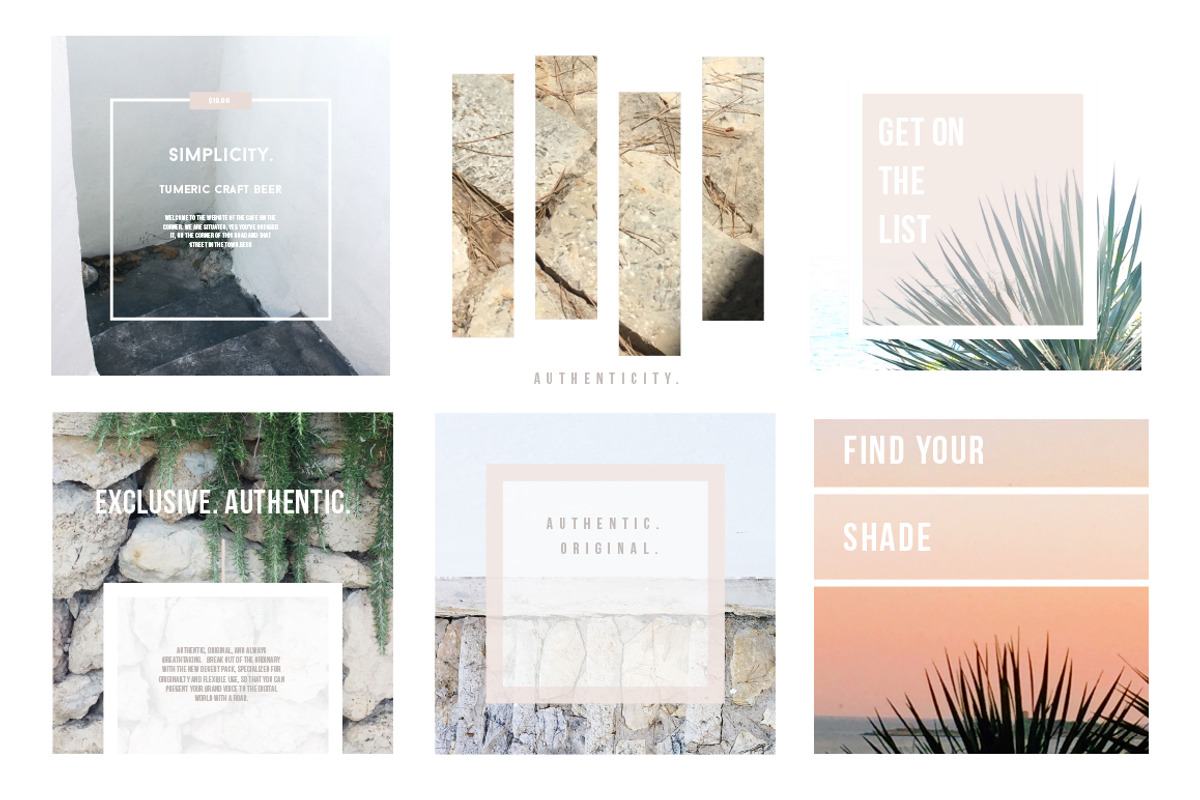 Desert Instagram Pack 12 layouts, a Social Media Template by Aloha Philly (Photo 2 of 4)