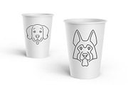 Dog portraits simple line set, an Illustration by pet design shop (Thumbnail 2 of 9)