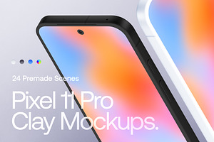 Google Pixel 11 Pro Clay Mockups