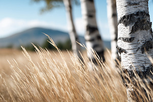 Closeup of birch tree trunks, a Nature Photo by MistyDay