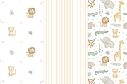 Jungle Safari Animals Watercolor Set, a Pattern Graphic by tetiartline (Thumbnail 9 of 10)