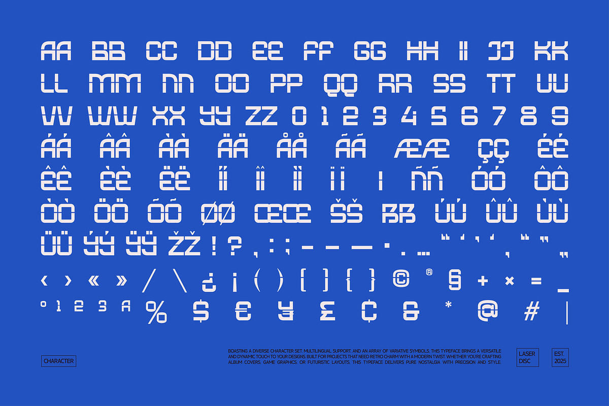 Laser Disc - Retro Sci-fi Logo Font, a Sans Serif Font by Casloop Studio (Photo 6 of 9)