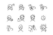 Hair Coloring and Styling Process, an Outline Icon by Tettygreen (Thumbnail 2 of 2)