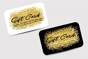 Gift Card With Gold Glitter