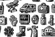 Emergency Medical Set, an Object Graphic by RT Studio (Thumbnail 3 of 4)