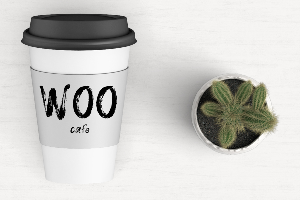 WOO Dry Brush Script Typeface preview 5