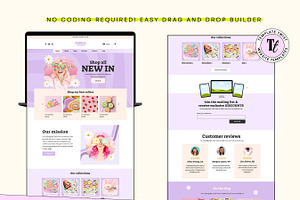 Purple Wix Store Template Bundle