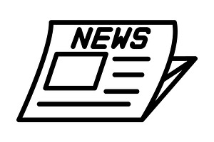 Newspaper icon, an Outline Icon by Sumberpangan