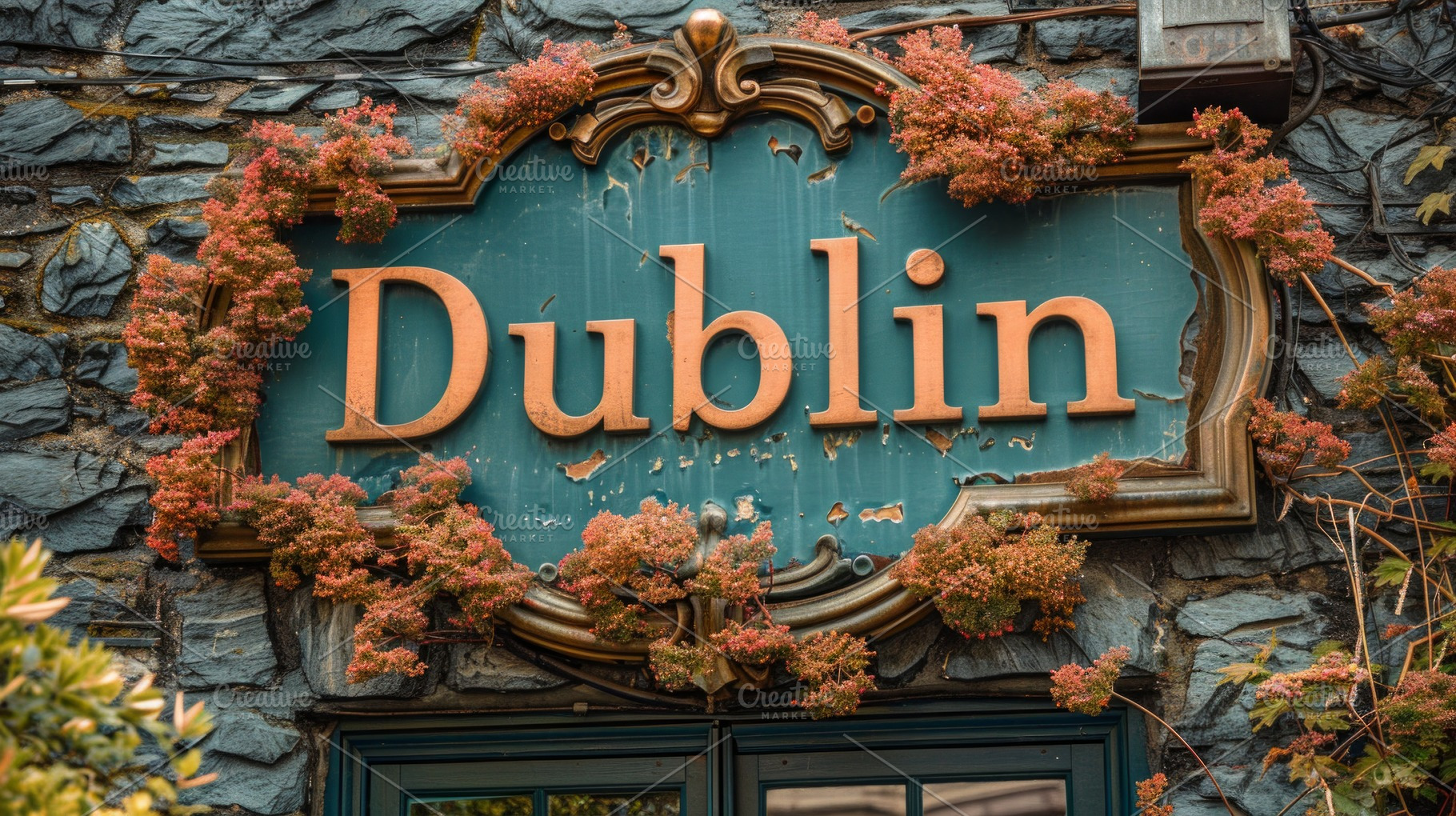 Sign in door at Dublin, Ireland., a Holiday Photo by AS photostudio
