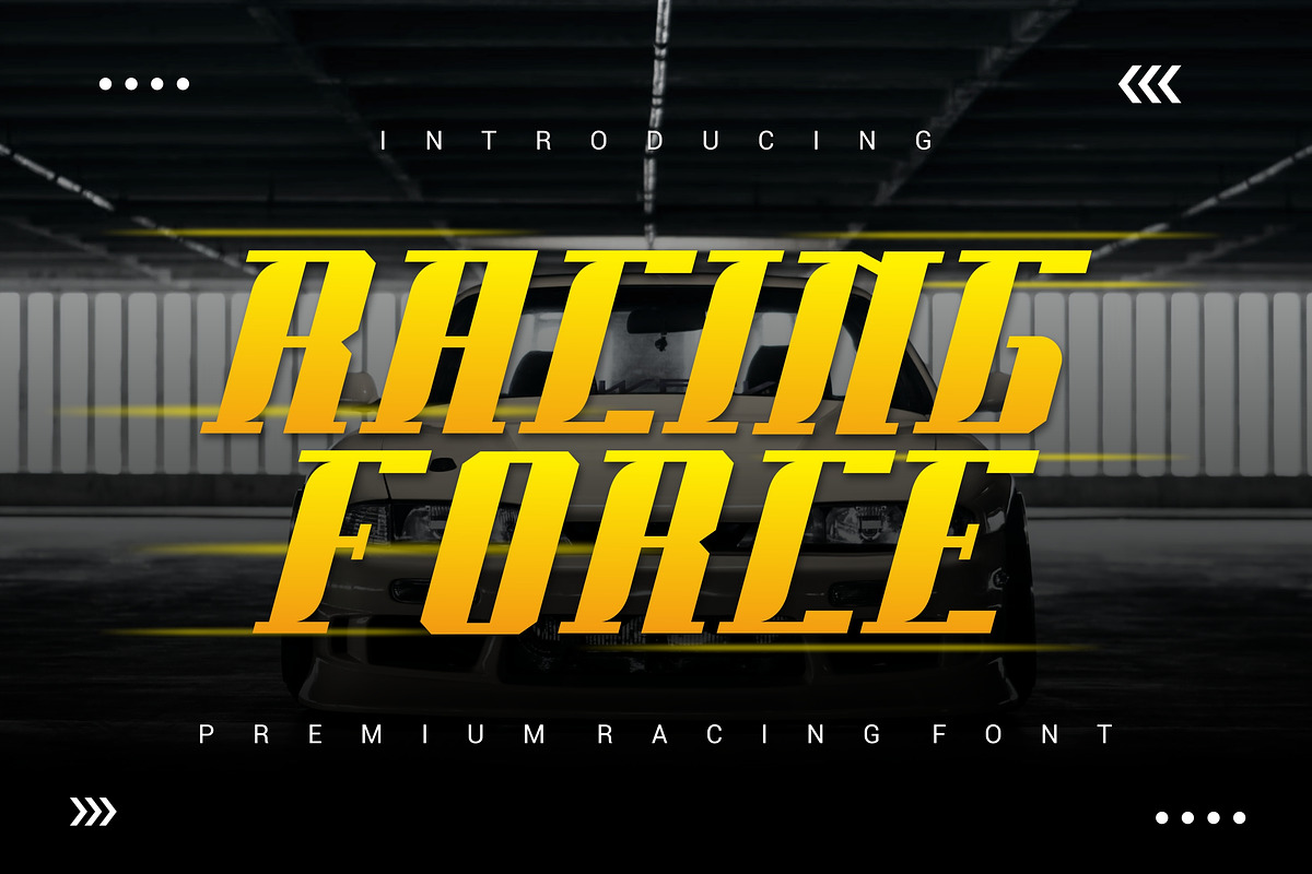 Racing Force Modern Font, a Sans Serif Font by alanwarstd (Photo 1 of 5)