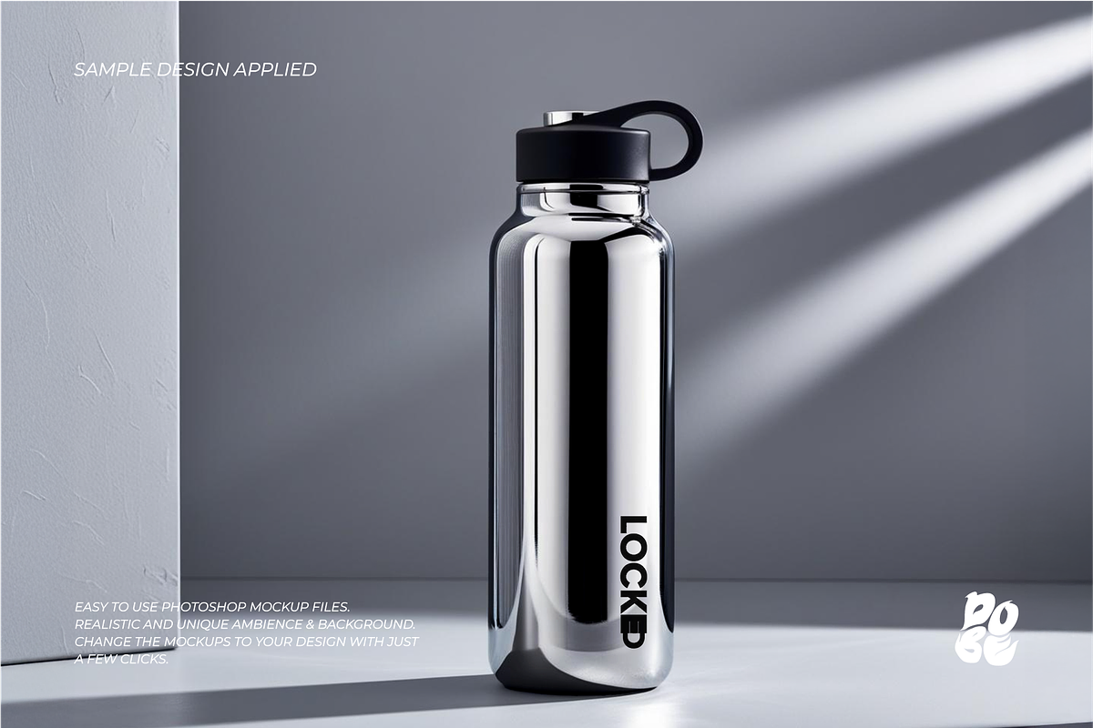 Stainless Steel Tumbler Mockup, a Cups & Container Mockup by DOBE Studio (Photo 3 of 6)