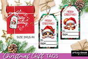 Cute Christmas Printable Gift Tags, a Seasonal Illustration by Orange Brush Studio (Thumbnail 8 of 10)