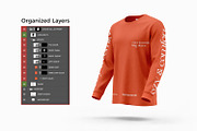 Long Sleeve T-Shirt Mockup, a Hoody Mockup by Ram Studio LLC (Thumbnail 6 of 12)