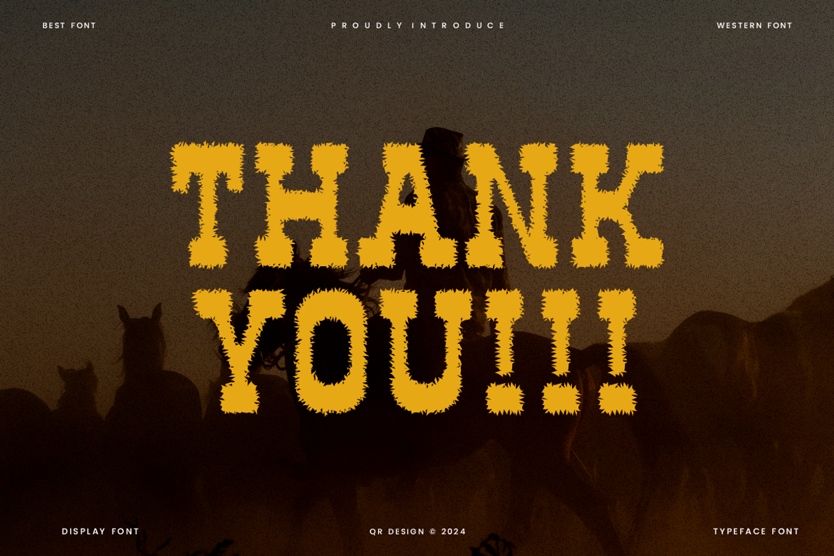 Cowboy Rough - Western Font, a Slab Serif Font by QR Design Studio (Photo 6 of 6)