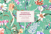 Garden Melody. Floral pattern, a Pattern Graphic by emeraldthue (Thumbnail 5 of 7)