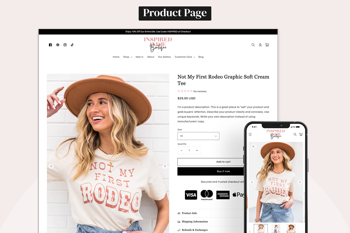 Indie - Pink Boutique Shopify Theme, a Shopify Template by InspiredTheme (Photo 2 of 9)