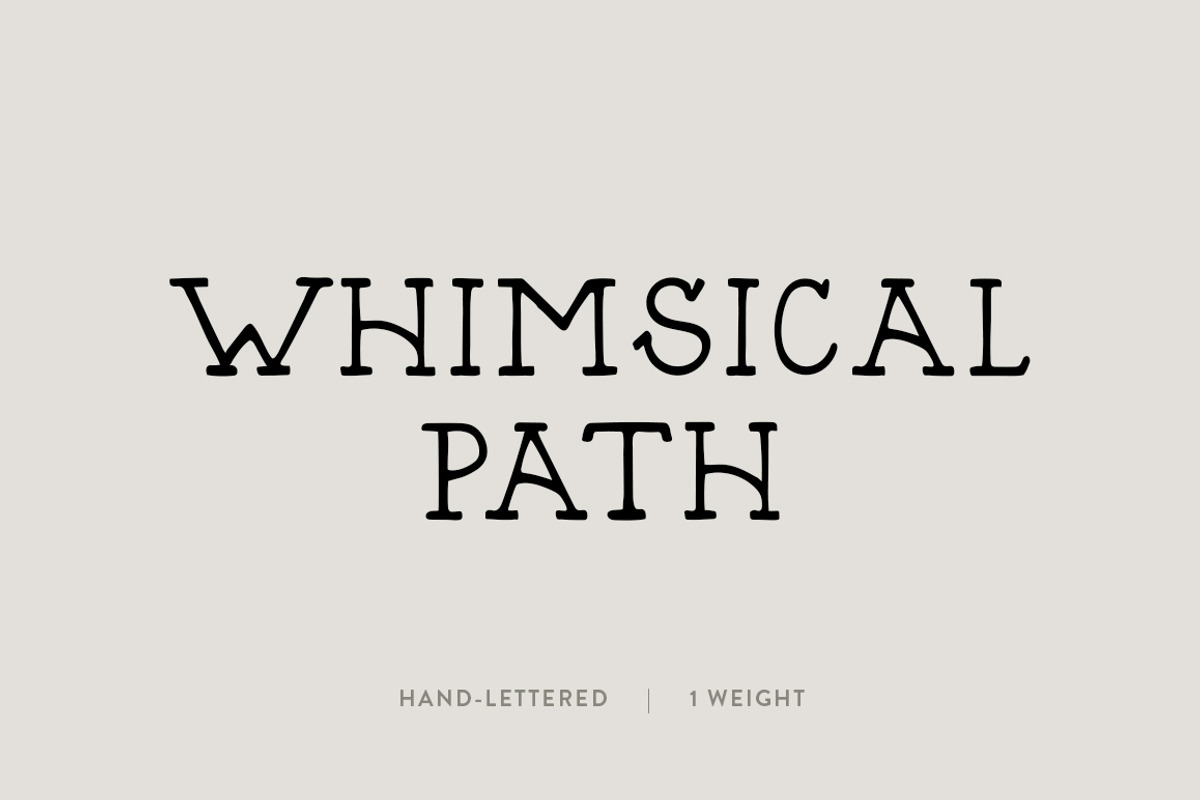 Whimsical Path: A Hand-Lettered Font