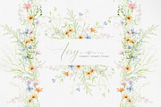 Watercolor AIRY WILDFLOWER Clipart, a Decorative Illustration by Beigetime (Thumbnail 1 of 16)